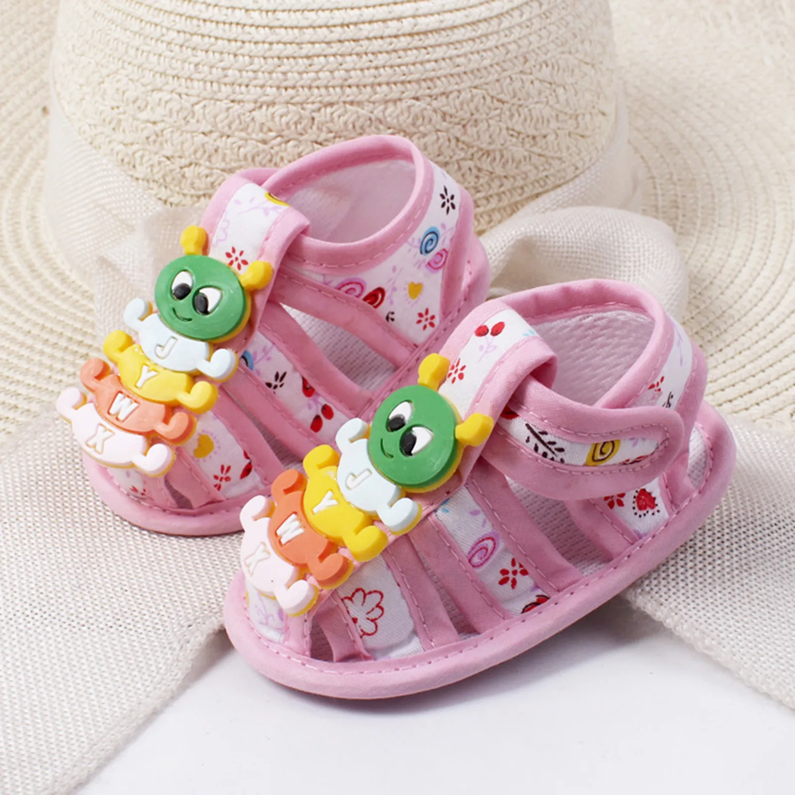 

0-12M Infant Baby Boys Girls Summer Sandals Cute Cartoon Casual Princess Sandals Soft Crib Shoes Toddler First Walkers sandalias