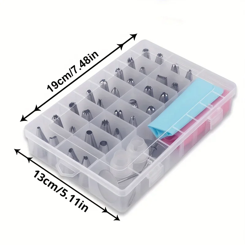 Cake Decorating Nozzle Baking Kit 32 Unique Piping Tips Couplers Flower Nails DIY Cake Set Bakers Kitchen Gadgets 38PCS