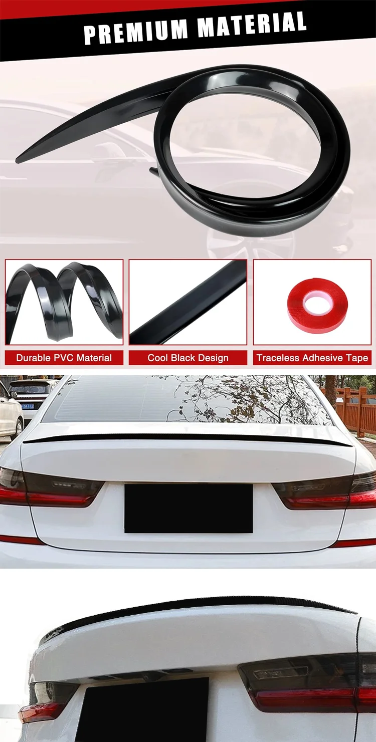 Für BMW Zubehör 3er G20 E90 F30 330i 330e 340i M3 M340i 2019 2020 2011 2022 2023+ Auto Heckspoiler Stamm Flügel glänzend Bl – Detail 2