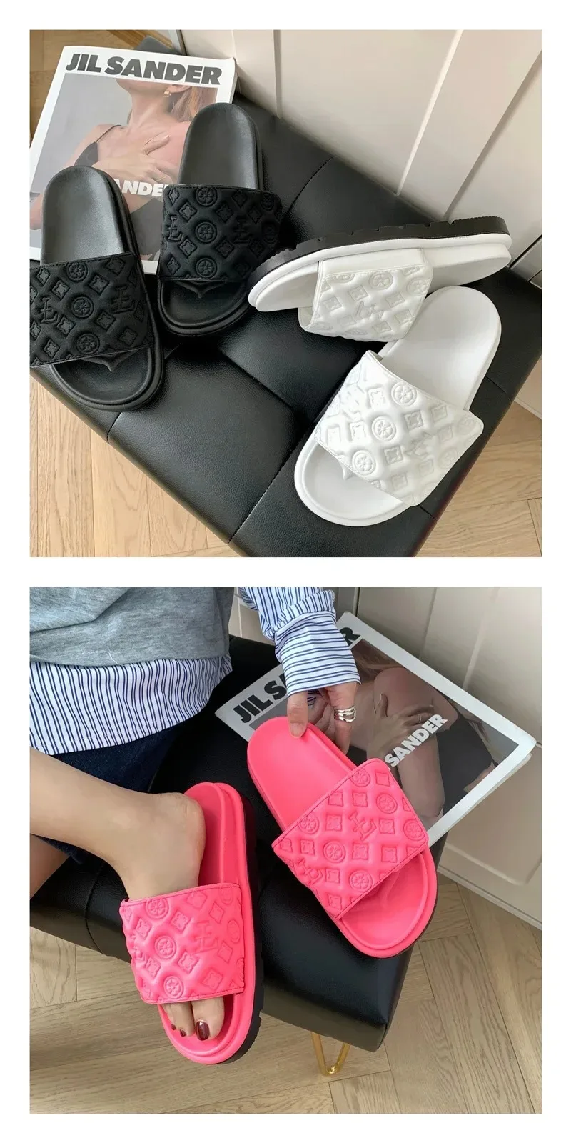 شباشب سحرية للنساء لباس خارجي صيفي 2025 نمط جديد متعدد الاستخدامات نعل سميك ناعم من الأسفل شباشب متخصصة غير قابلة للانزلاق مادة PVC