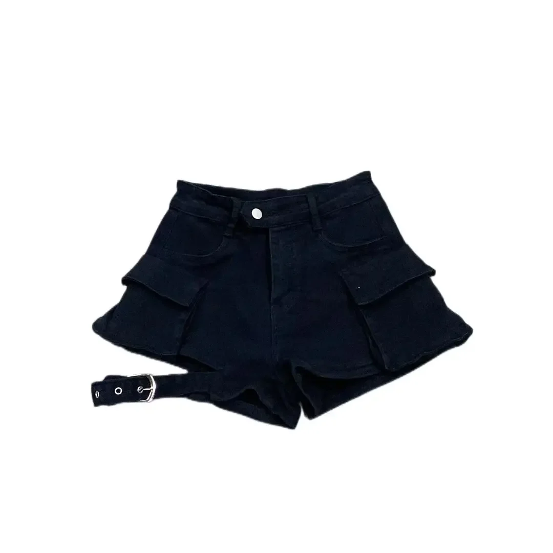 New Spring Summer Japanese Women Black Fashion Sexy High Waist Harajuku Punk Y2K Hot Girl Streetwear Shorts