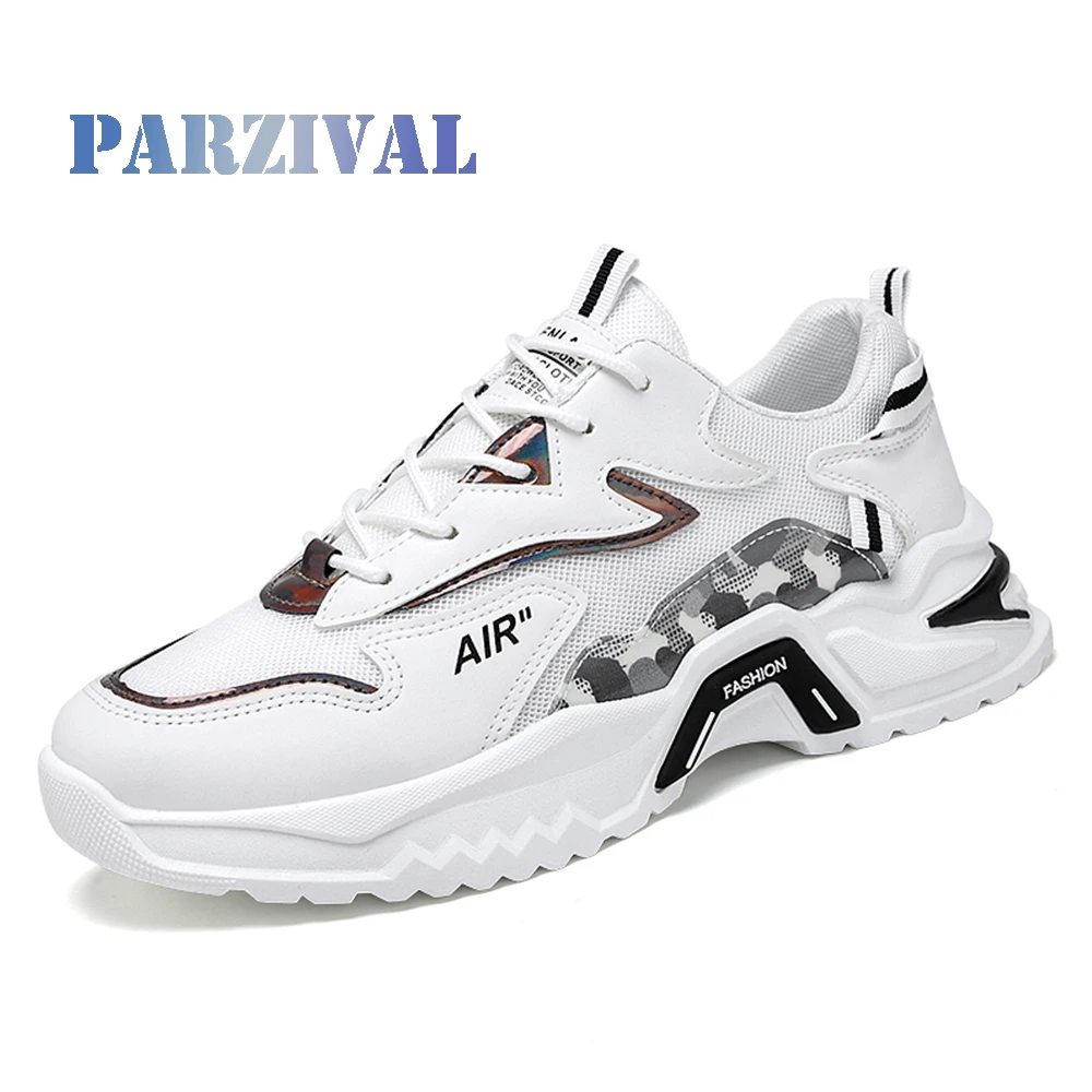 

PARZIVAL Men Casual Sneakers Mens Chunky Height Increasing Shoes Non Slip Platform Runner Sneakers Male Footwear Wholesale