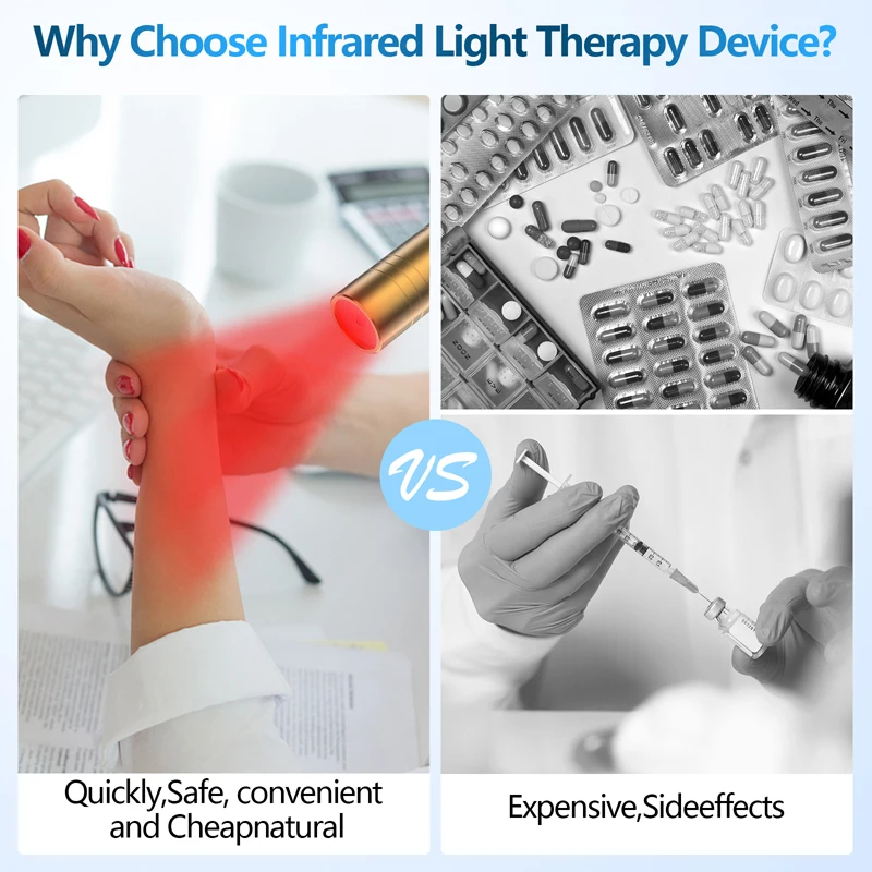KTS Body Pain Relief Red Light Therapy Device Led Flashlight Anti Inflammatory Muscle Pain Infrared Lamp Led Therapy Skin Care