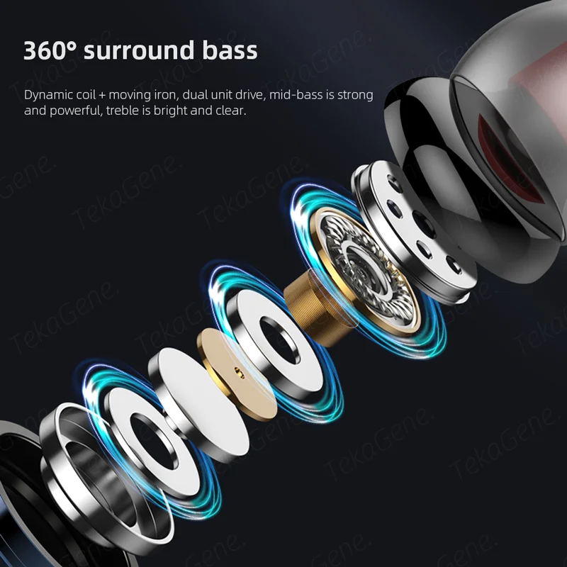 Premium USB C Metal Earbuds with Heavy Bass and Noise Reduction