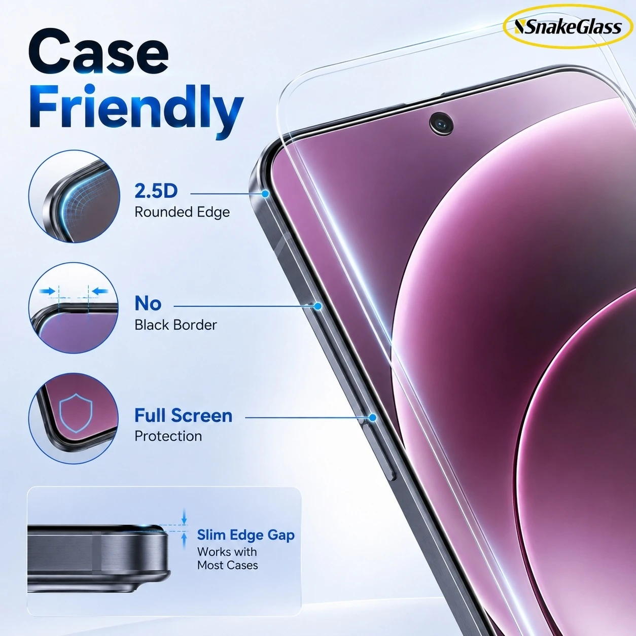 Premium Ultra-Clear HD Tempered Glass Screen Protector Set - 4 Pack, Anti-Scratch Surface