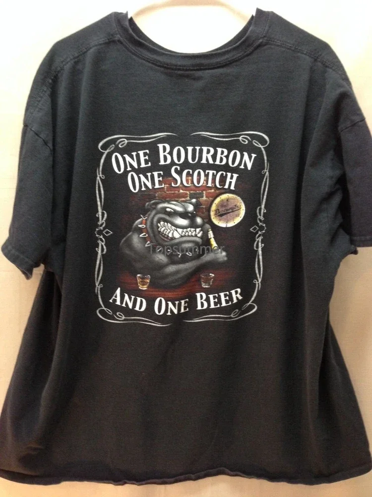 Men'S Vintage George Thorogood And The Destroyers One Bourbon T-Shirt (A402)