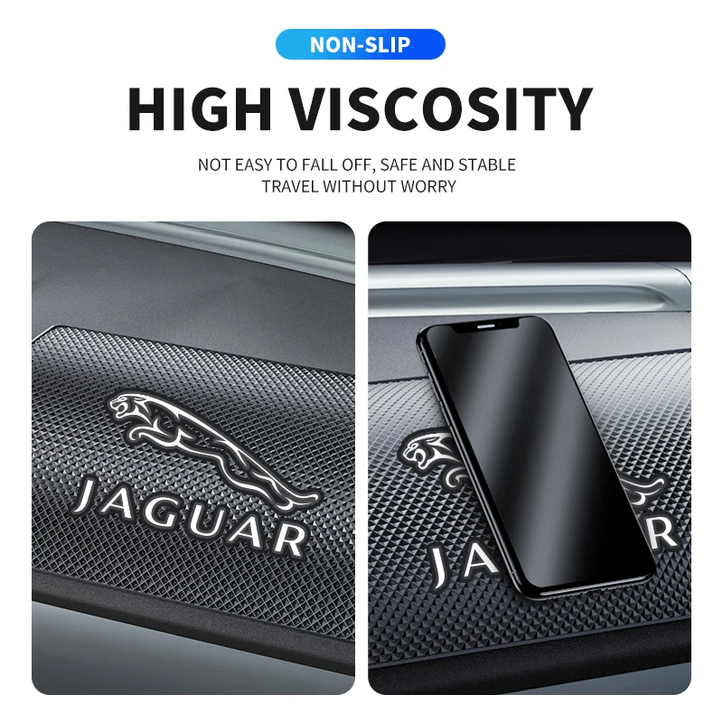 Car Dashboard Mat New Car Dashboard Sticky Anti-Slip PVC Mat Auto Non-Slip Sticky Gel Pad For Jaguar-XE XF F-PACE I-PACE E-PACE F-PACE S-TYPE