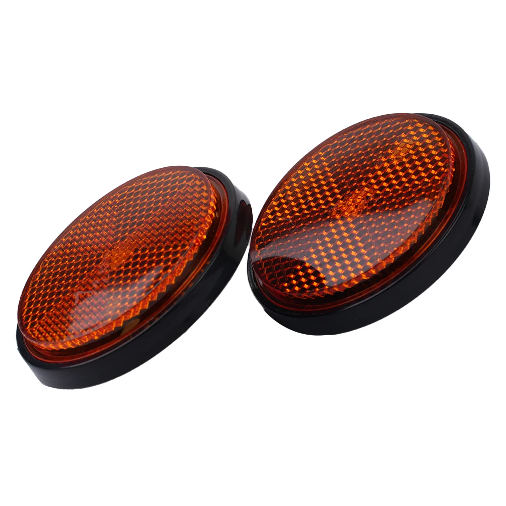 

Reflector Circular Reflector Car Light Part MOTO Motorcycle Night Refraction Trucks 2x Bicycles Circular High Quality