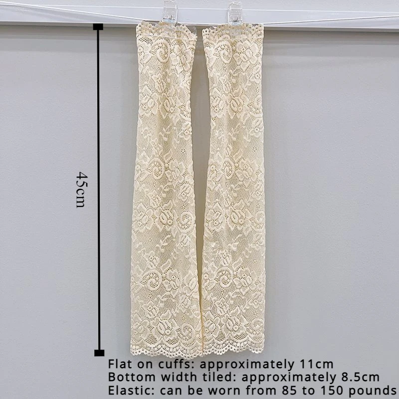 Summer Lace Uv Solar Arm Sleeves Woman Covered Long Fingerless Gloves Driving Elastic Anti-sunburn Arm Sleeve Sexy Wrist Mittens