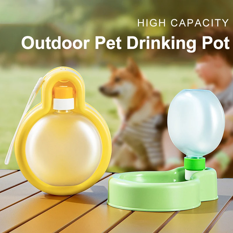 

350ml/500ml Collapsible Portable Dog Water Bottle Puppy Cats Fold Drinking Bowl Outdoor Pet Water Dispenser Feeder Pet Supplies