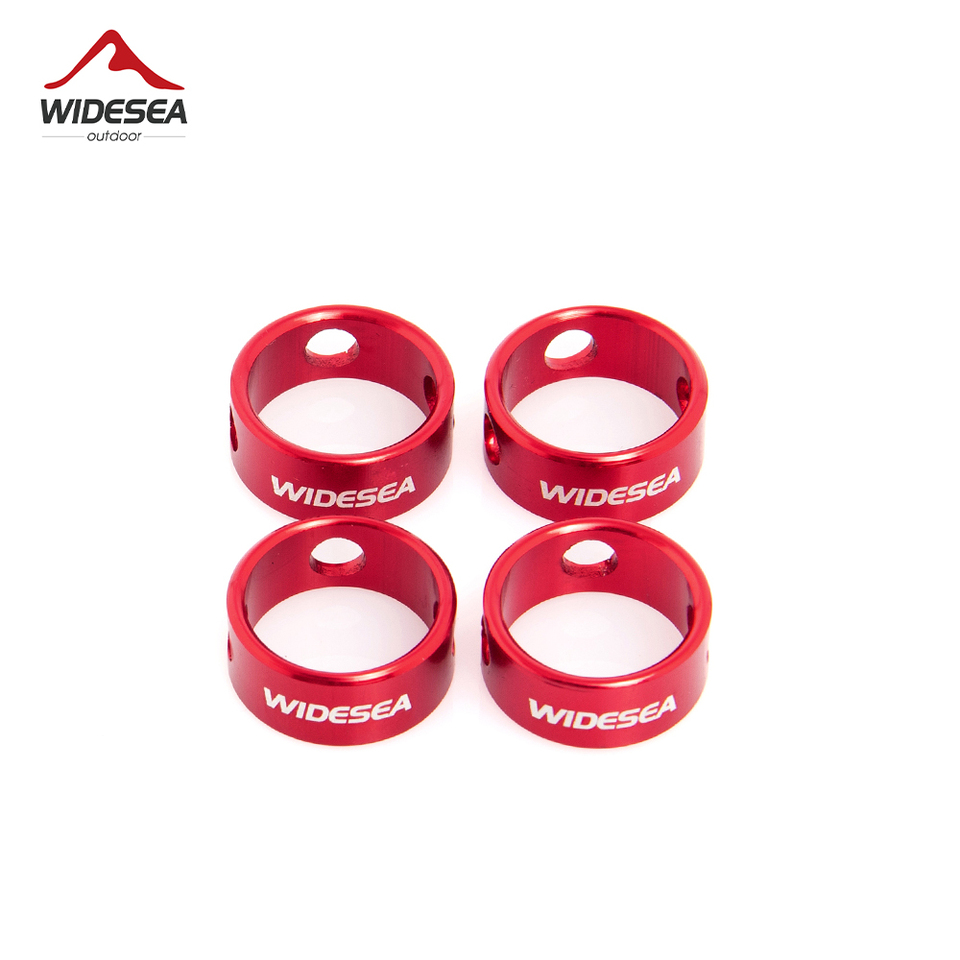 Widesea 4pcs Camping Round Tent Wind Rope Buckle Adjustable Hiking Aluminium Alloy Cord Buckles Equipment Outdoor Accessory