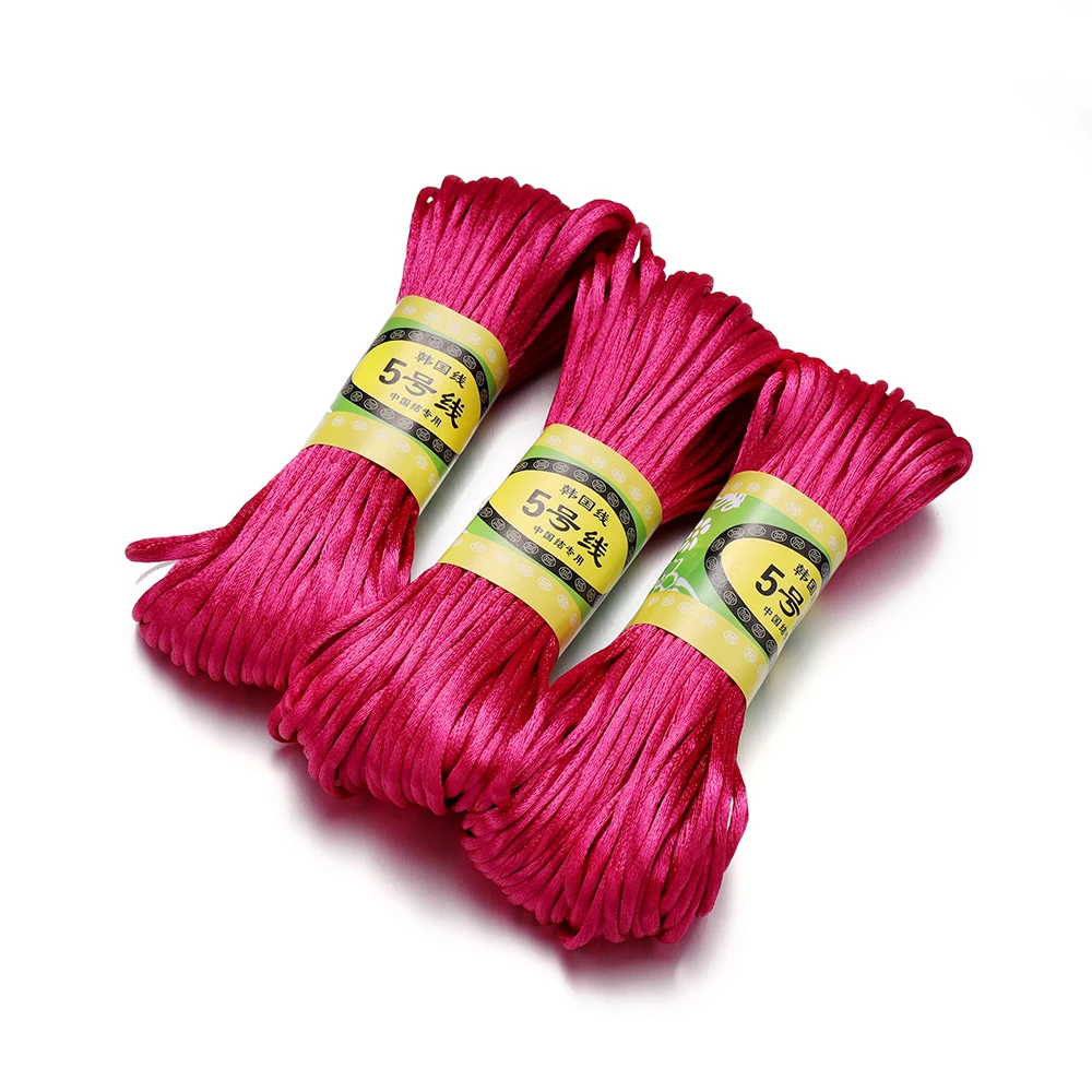 Cordon En Satin De Soie Et Nylon De 2 Mm, 20 Couleurs, 218 M Tres Pour Perles Bracelets Damiti Colliers Fabrication De Bijoux Nouage Chino~p117842806