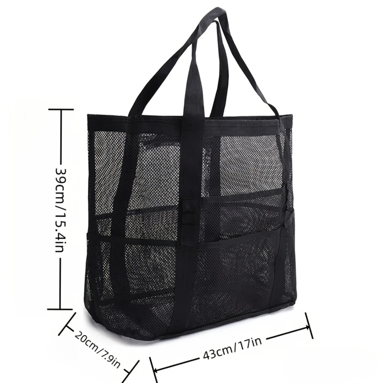 Beach Mesh Bag with Large Capacity, Mesh Toiletry & Bath Organizer, Ideal for Beach and Shower-Shower Caddy