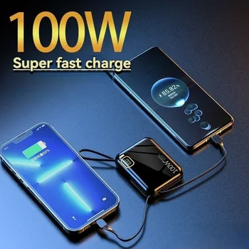 Mini Power Bank Portatile, 66W, 20000mAh, Cavo Integrato, PD20, Ricarica Super Veloce, Compatto, Nuovo