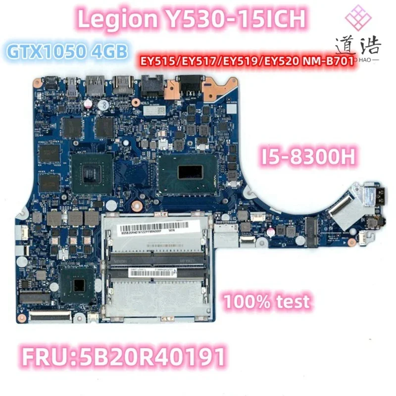 For Lenovo Legion Y520-15ICH Laptop Motherboard NM-B701 I5-8300H CPU GPU:GTX1050 4GB 5B20R40191 DDR4 100% Tested Fully Work 4 For Lenovo Legion Y520-15ICH Laptop Motherboard NM-B701 I5-8300H CPU GPU:GTX1050 4GB 5B20R40191 DDR4 100% Tested Fully Work - Image 2