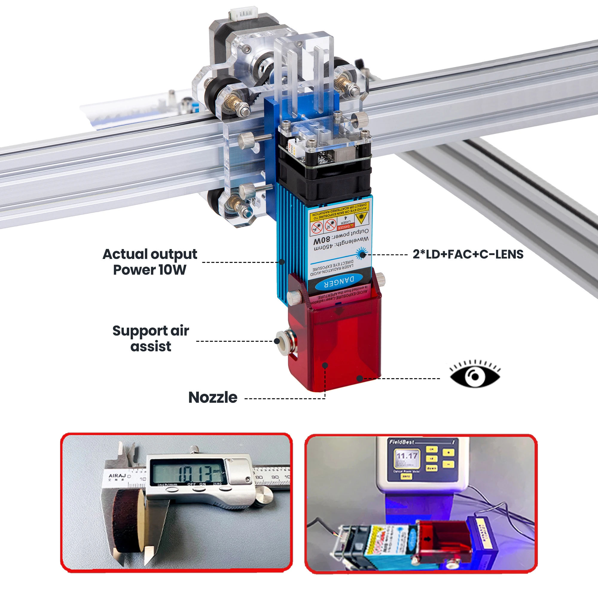 500mW CNC Laser Engraver Wood Logo Marking Engraving Machine 100x100cm DIY  Kit