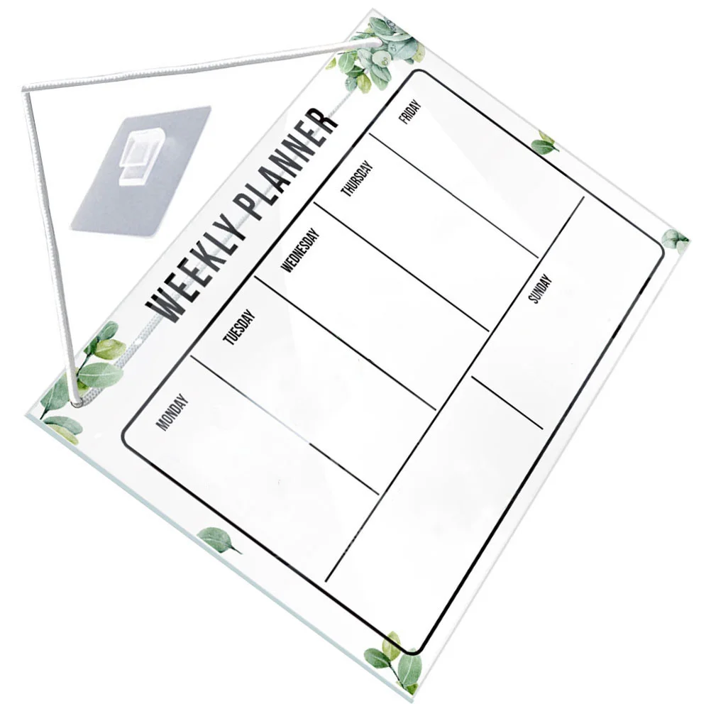 Planificador Semanal Borrable Colgante De 30x20 Cm Con 6 Rotuladores, Para Nevera, Oficina O Escuela