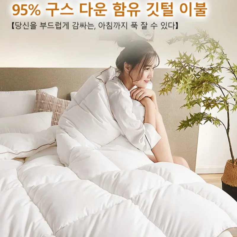 Down quilt 95% white goose down quilt winter Household winter down duvet