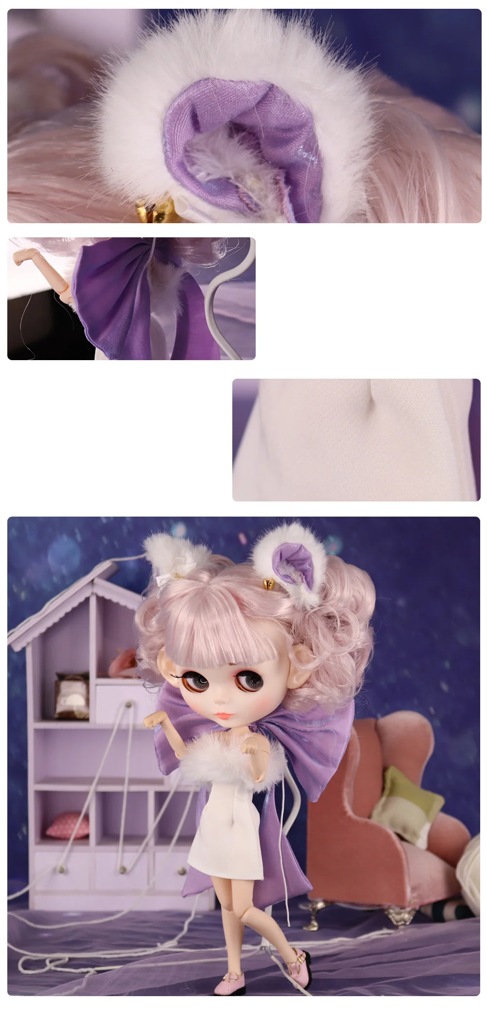 Outfits für ICY DBS Blyth Puppe Weihnachtsmann Kleid Weihnachtsanzug Toodles Galore 1/6 BJD ANIME GIRL AZONE S Body – Detail 4