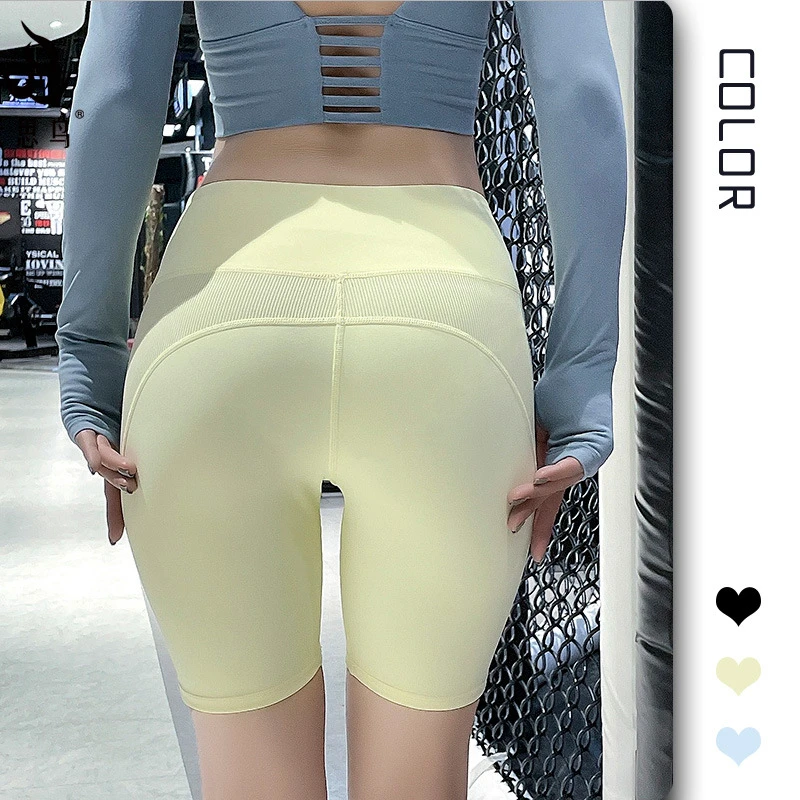 

High Waist Yoga Sports Shorts Gym Butt Lifting Workout Running Yoga Shorts Women Seamless Scrunch Butt Fitness Shorts