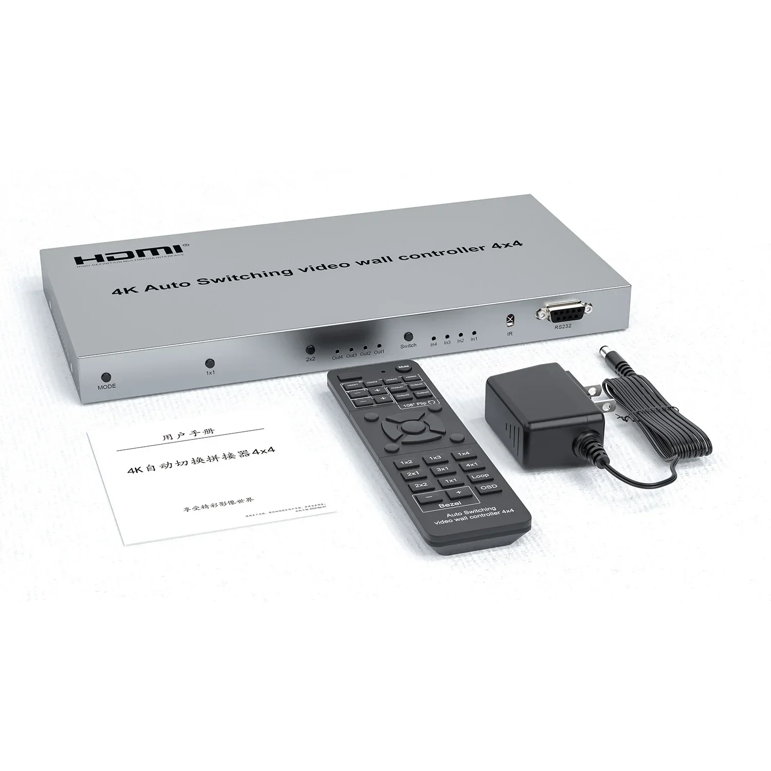 자동 전환 4K 4x4 HDMI 비디오월 컨트롤러 1x2 1x3 1x4 2x2 3x1 4x1 멀티 스크린 모니터 스플라이싱 프로세서 3 4 TV 스플라이서
