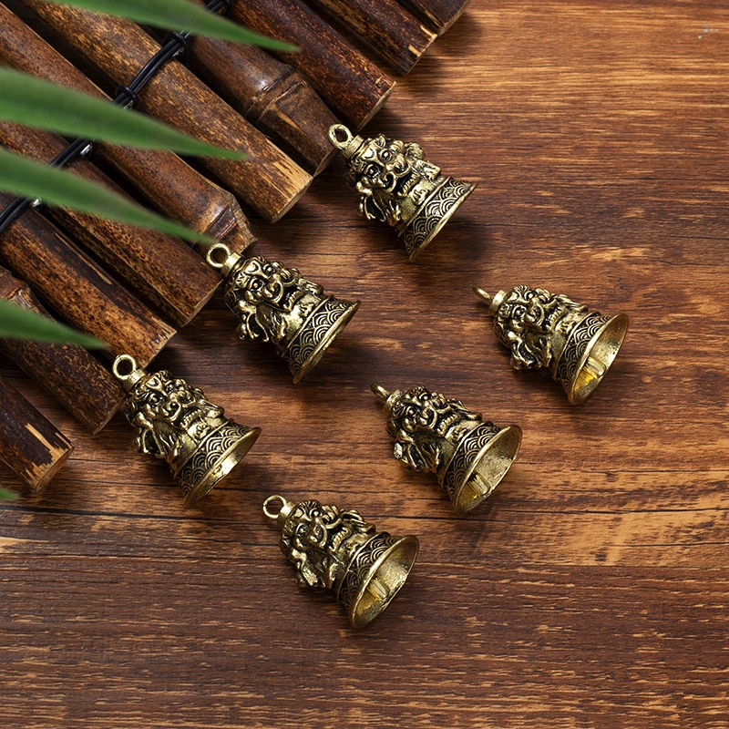 1X Imitation Brass Handicraft die-casting Wind Bell Chinese Classics Metal Antique Bell Feng Shui Wind Chime Fortune Jingle Bell 2