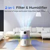 Lamon® Humidifiers for Bedroom, 400ml/H Cool Evaporative Humidifier for Home with Anion & Filter, 4.5L Top Fill Humidifiers 2