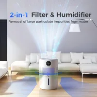Lamon® Humidifiers for Bedroom, 400ml/H Cool Evaporative Humidifier for Home with Anion & Filter, 4.5L Top Fill Humidifiers 2