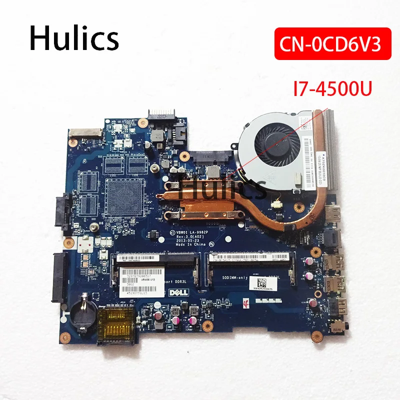 

Подержанная материнская плата VBW01 для ноутбука Dell Inspiron 15R 5537 3537, LA-9982P 0CD6V3 SR16Z I7-4500U CPU DDR3L