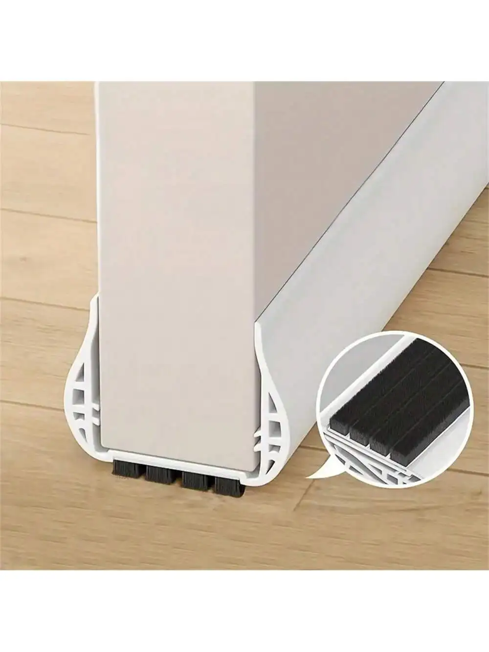 1 silent door sealing strip with brush windproof dustproof insect proof thickened PVC door seam windproof strip