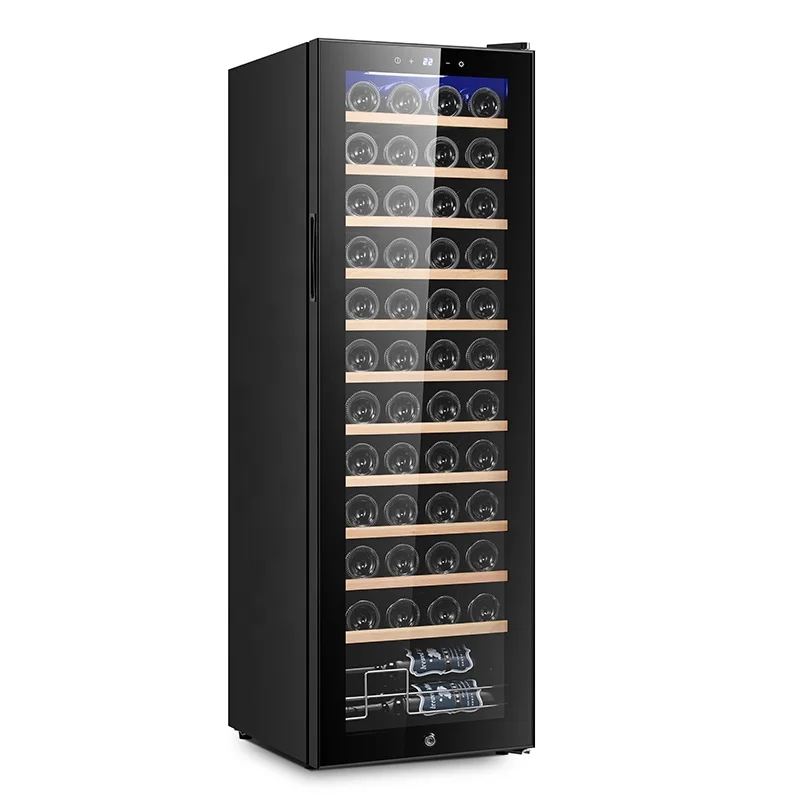 46 Bottles Glass Door Freestanding Compressor Cooling Wine Display Dispenser Fridge