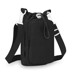 Adjustable Shoulder Strap Portable Water Bottle Bag (Black)