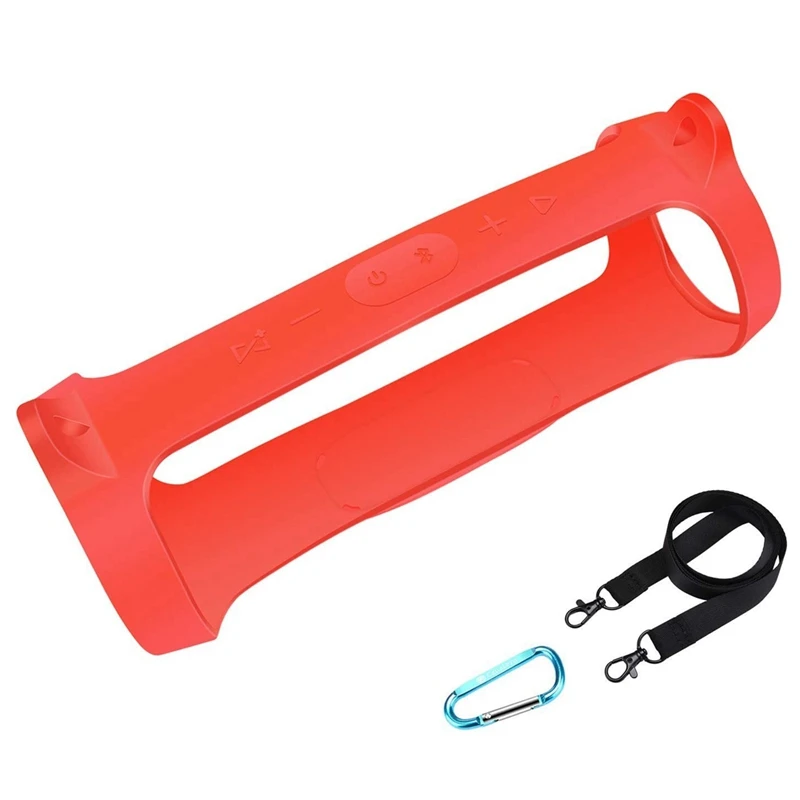 Custodia Da Trasporto Hot Ttkk Per Altoparlante Jbl Charge 4 Moschettone Extra In Silicone Resistente E Corda Offerta Per Un Facile Trasporto