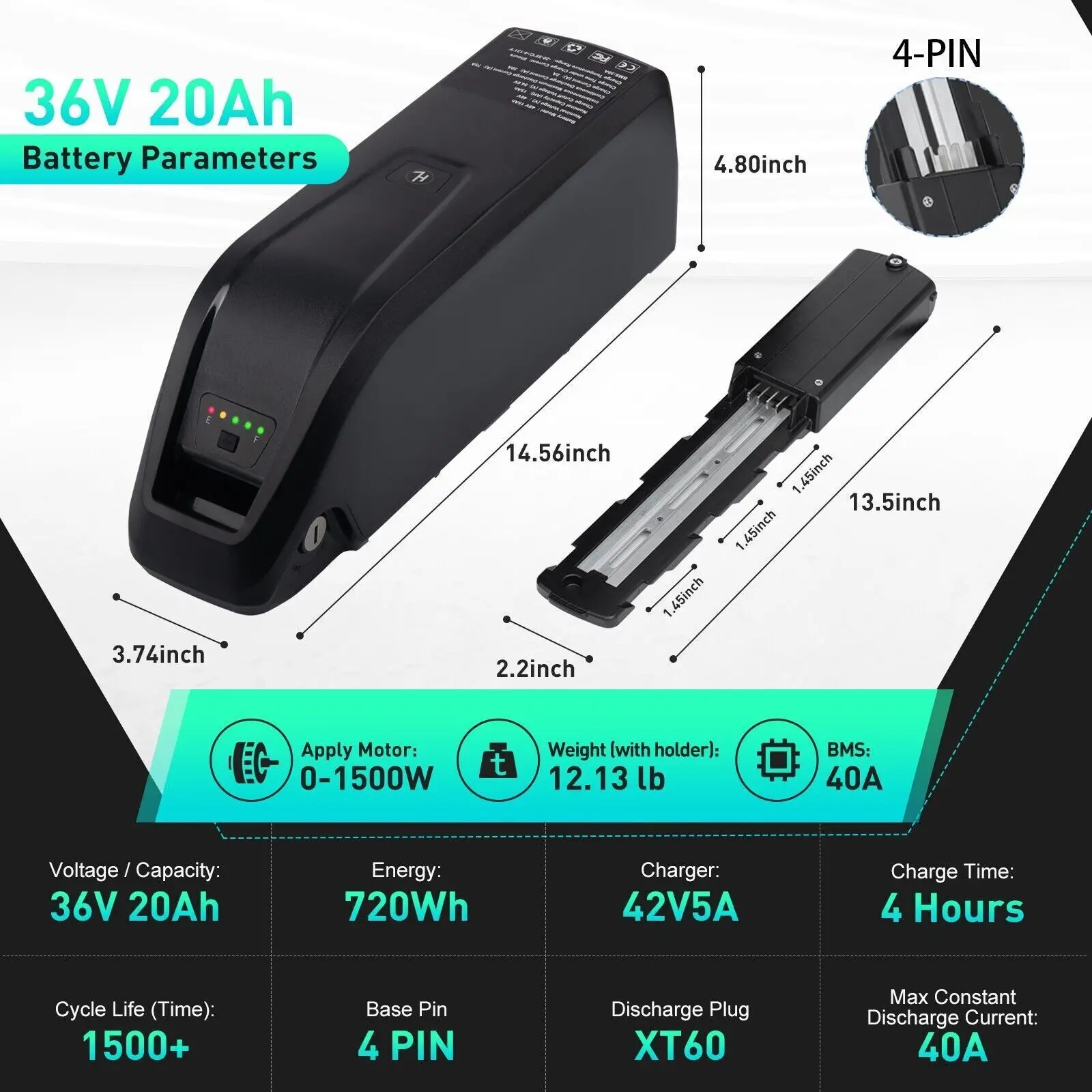 Aleaivy IP65 waterproof Hailong lithium battery pack with key lock and LED status gauge