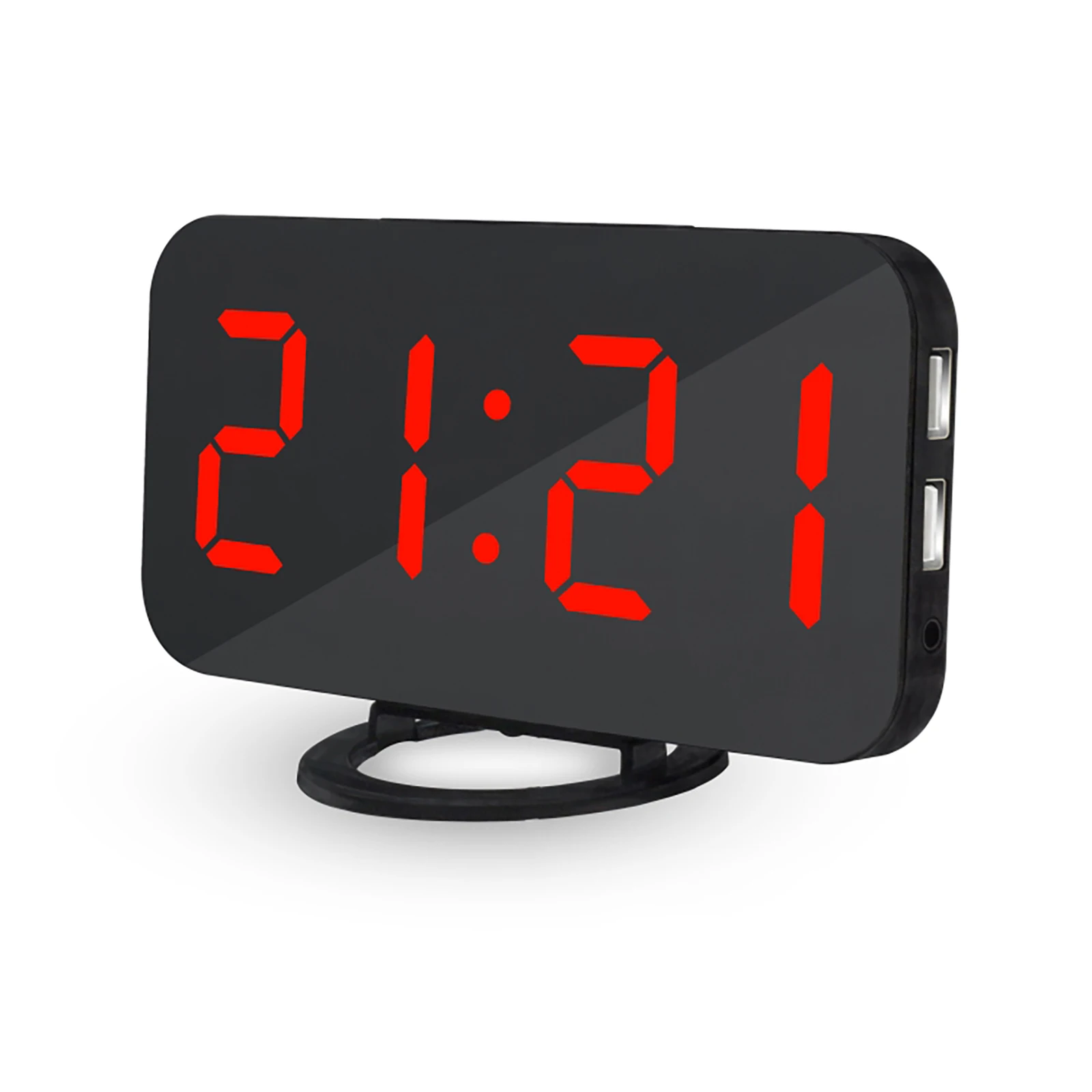 Alarm Clock And Charger Dock 2 In 1 Digital Clock Can Charge Phone LED Display Mirror Snooze images - 6