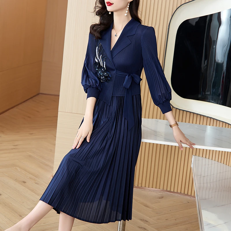 [TREEMINGBIRD] Pleated Cover-up Dress /追跡付 Pleated Strapless Dress with Cropped Jacket – M.R DESIGN