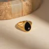 Bagues en acier inoxydable pour femmes et filles, 3 couleurs, esthétique, tendance, bijoux de mariage d'été, 2024