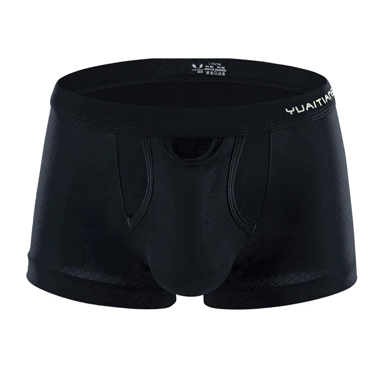 

Men's Underwear Nylon Solid Mesh Breathable Mid-waist Boxer U Convex Design Dry Quickly Men's Underwear Japanese Boxer Shorts