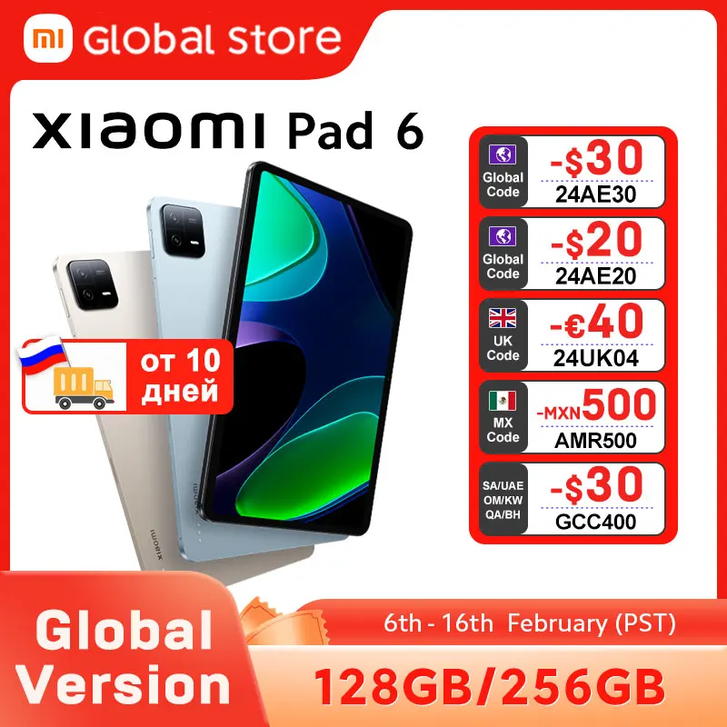 Incide World Premiere】Xiaomi Pad 6 Processore Snapdragon 870 128Gb/256Gb 144Hz Wqhd + Display Da 11 Pollici Tablet A Ricarica Rapida 8840Mah 33W