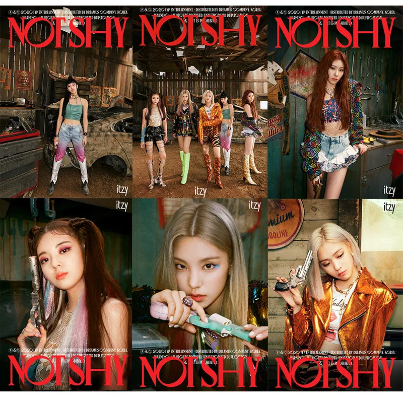 

2PCS New KPOP ITZY Album Poster Sticky Poster Whitepaper Sticker Room Bar Cafe Wall Decoration Lia Fans Collection Gift