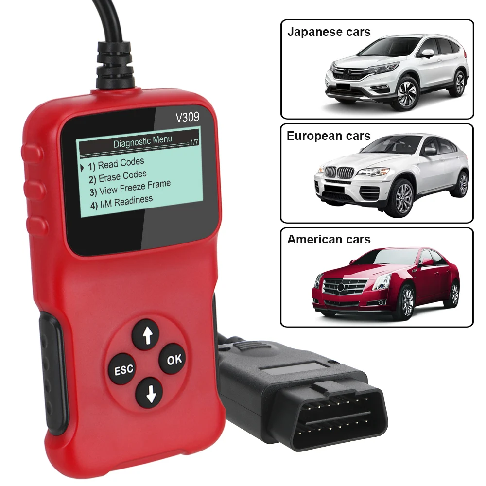 Digital Display Car Diagnostic Tool Auto Accessories Plug And Play V309