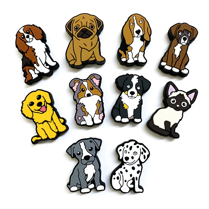 10pcs Baby Silicone Cartoon Animals New Puppy Beads Baby Oral Care Food-Grade Pendant DIY Accessories Baby Toy Gifts 2