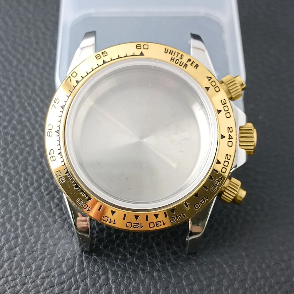 Elegant 39.3mm Silvery/Gold Men's Watch with Steel Case and 20mm Strap Box