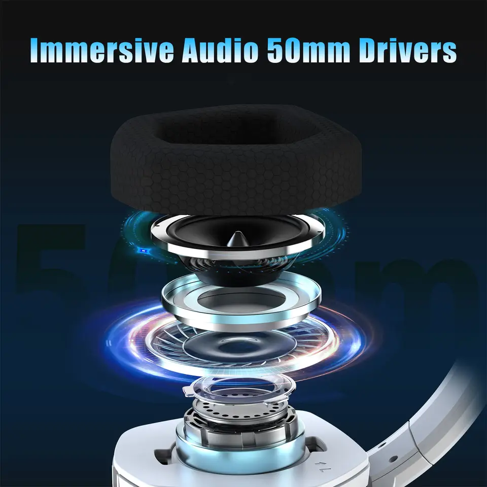 Auriculares inalámbricos duales NUBVO G06 con micrófono para PS5, PS4, PC, móvil y Switch. Auriculares para juegos con Bluetooth 5.3 de 2,4 GHz._voghion.com