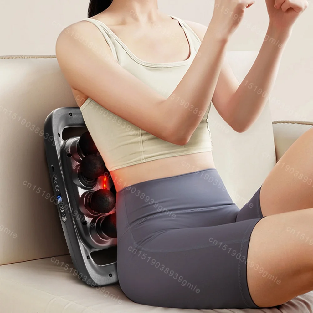 Description Picture 6 of item16 Heads Electric Massager High Frequency Vibration Fascia Gun Body Relax Shaping Fitness Tool Arm Leg Back Red Light Massage