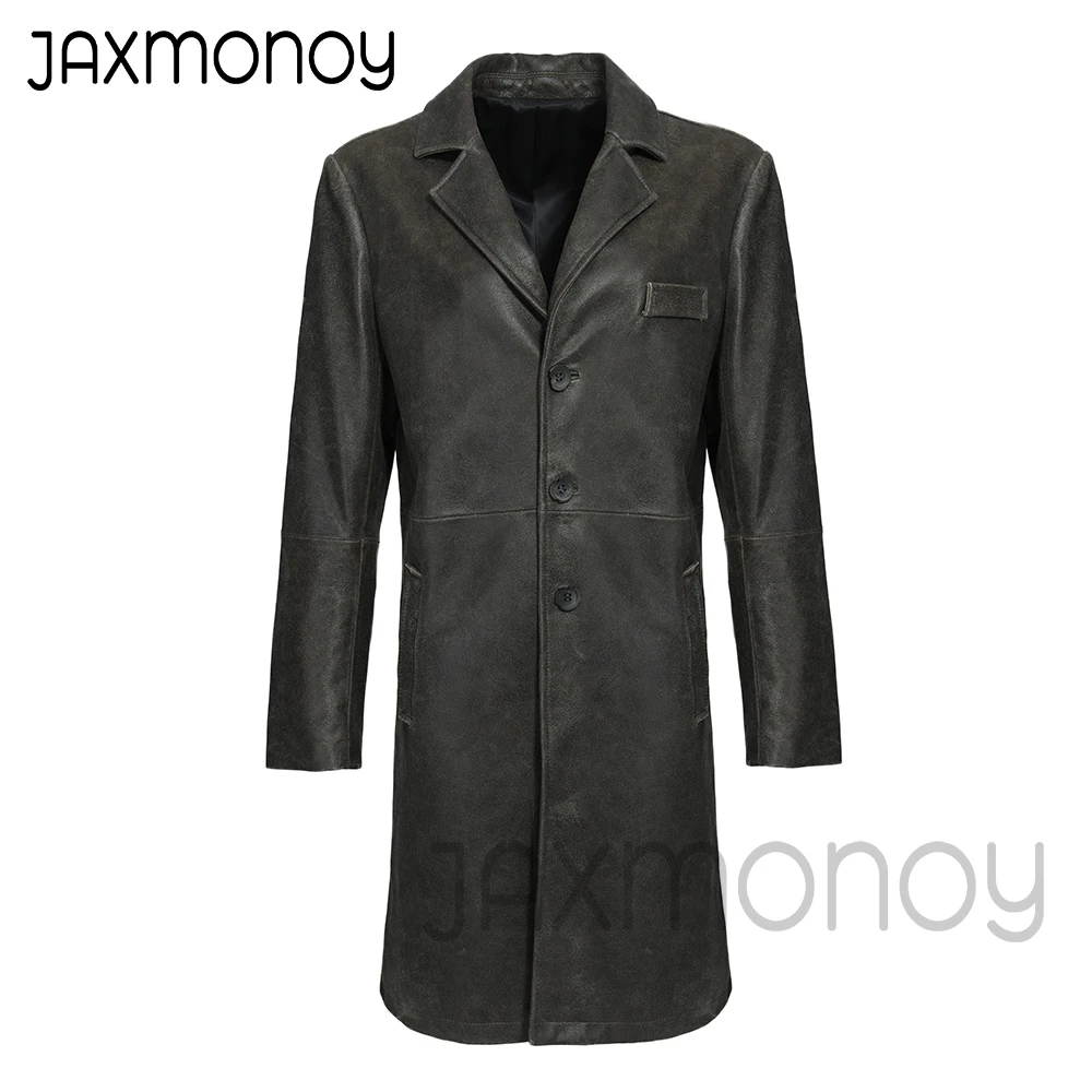 

Jaxmonoy Sheepskin Coat for Women Spring Autumn Real Leather Trench Coats Ladies Genuine Leather Long Jacket 2024 New Arrival