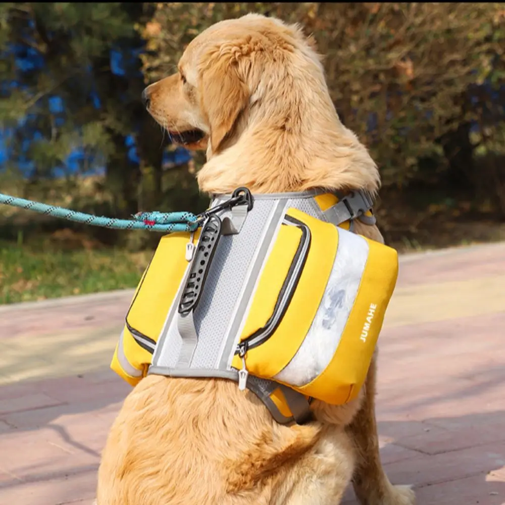 

Adjustable Dog training Backpack Large Capacity Reflective Dog Snack Bag Portable Pet Vest Bag Travel Camping