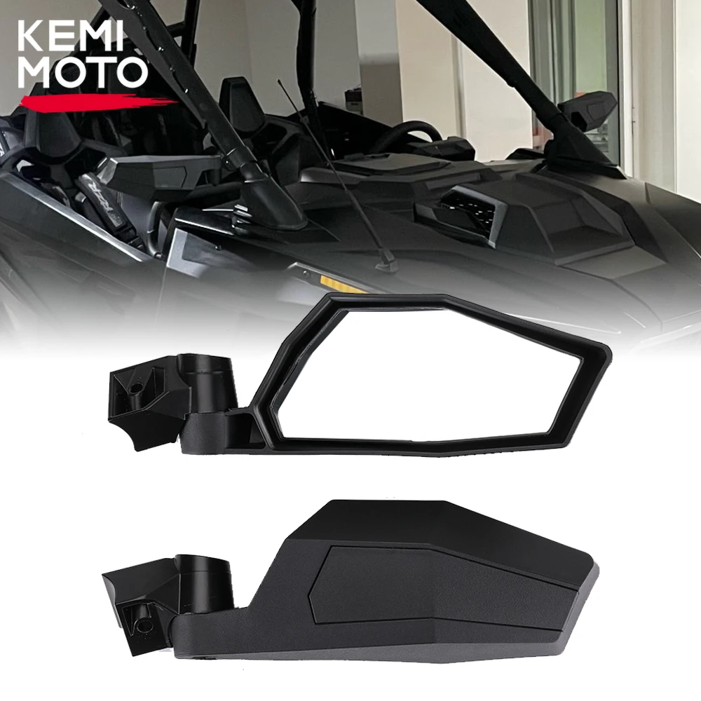 KEMIMOTO Rear Side Clear-View Folding Compatible with Polaris RZR PRO XP XP 4 Pro Turbo R/R4 2020-2023 for Yamaha for Kawasaki tonvic wholesale acrylic clear view ring jewelry display stand holder with 15 ring holder rack