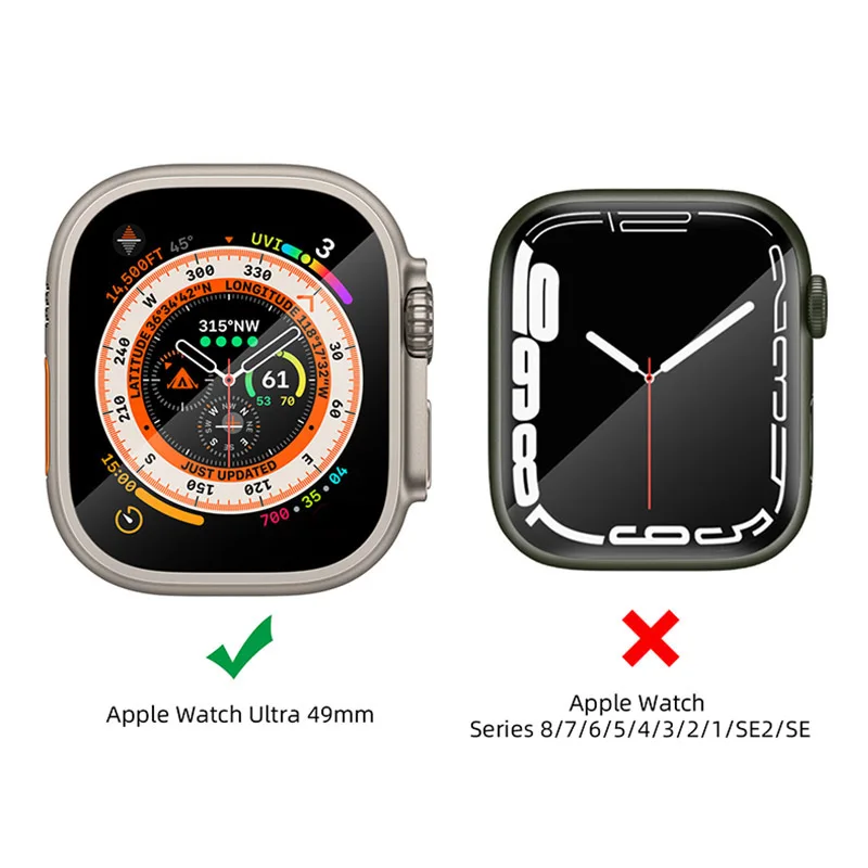 애플 워치용 강화 유리 화면 보호기, 자동 스틱 필름 도구 포함, iWatch Ultra 49mm 액세서리 전용