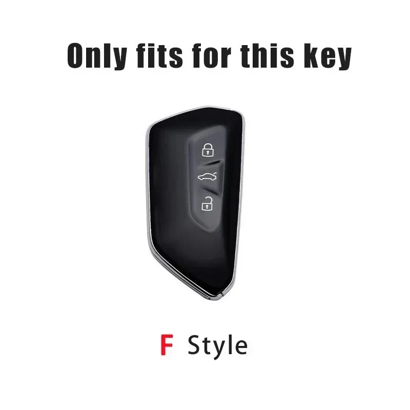 2026년형 VW 폭스바겐용 스타일링 몰딩, 아연 합금 자동차 가죽 키 케이스 커버 쉘 (폭스바겐 VW 골프 8 MK8 ID-4 ID-6 호환)
